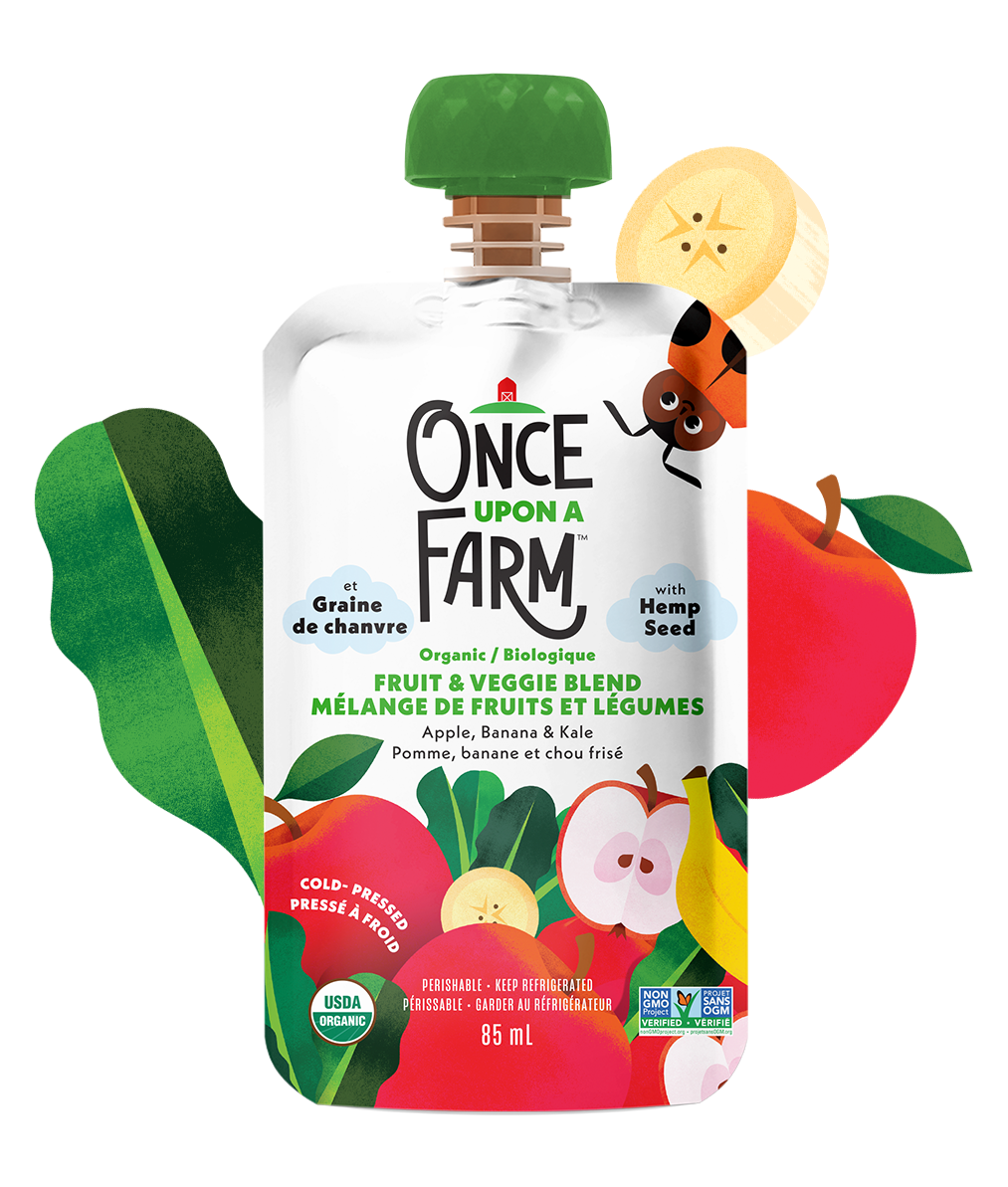 Apple, Banana & Kale Pomme, Banane et chou Frisé Once Upon a Farm